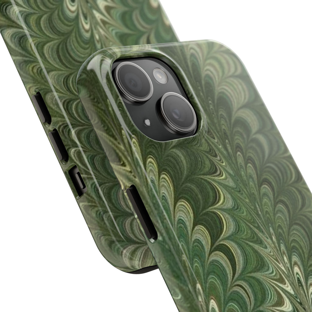 Deep Green Marble Italian Durable Phone Case