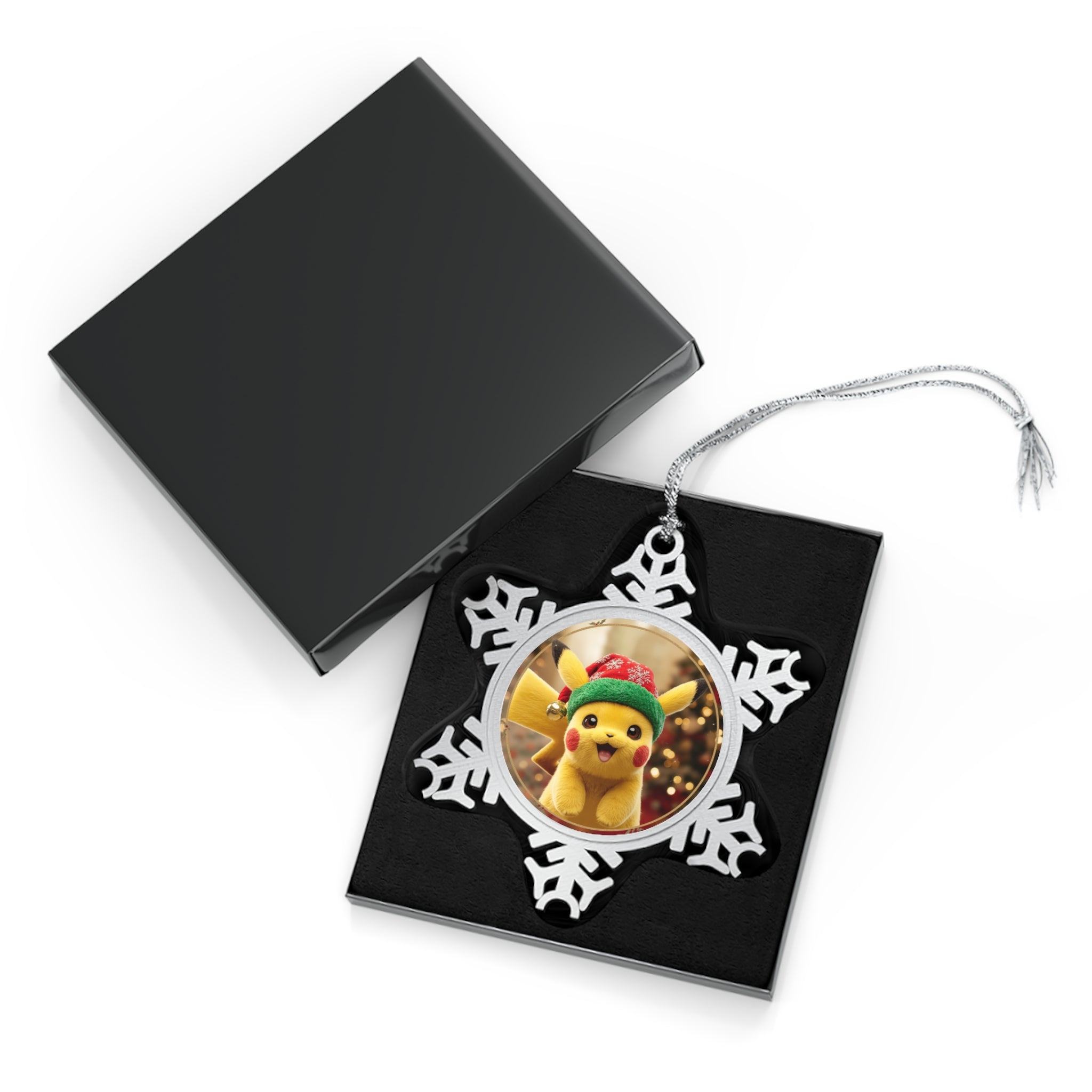 Poke-Mon Tribute Snowflake Ornament, Holiday Decor, Winter Gift, Christmas Keepsake, Personalized Gift, Festive Ornament