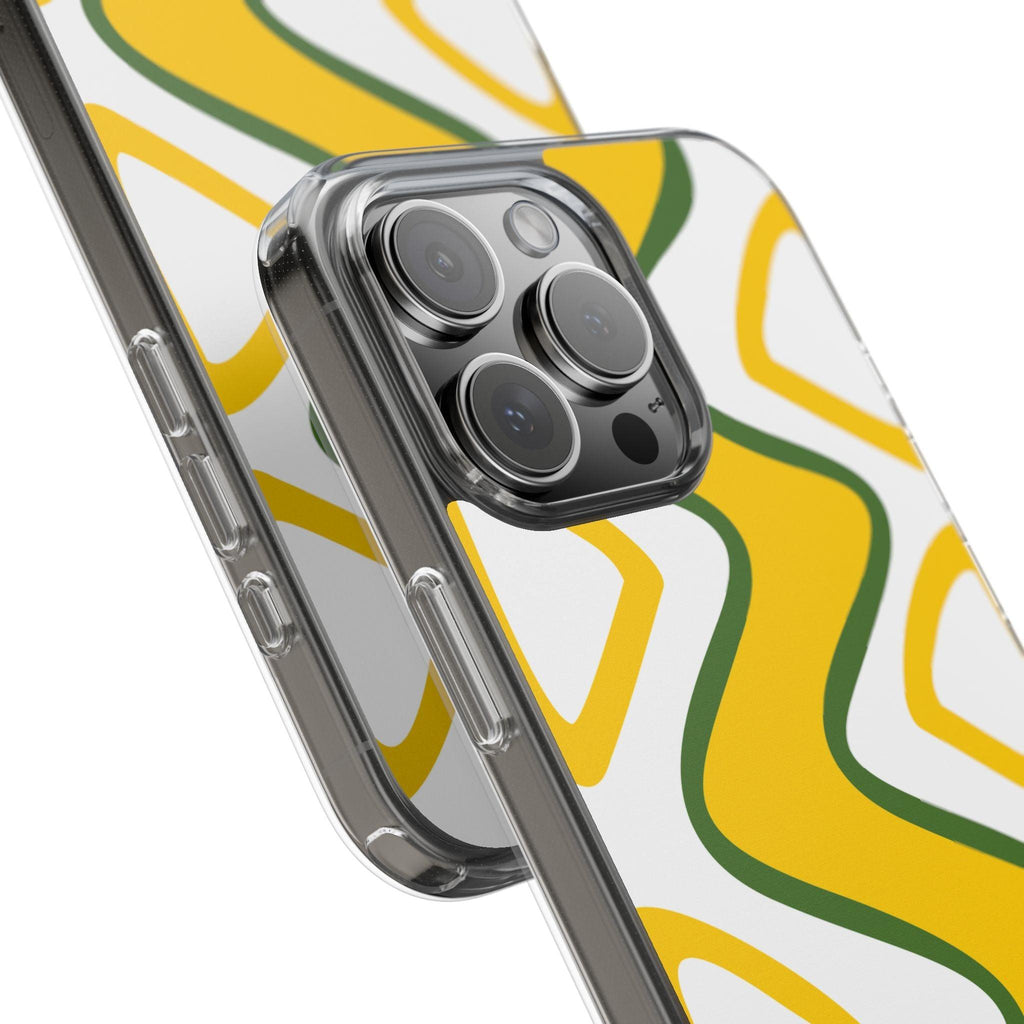 Bright Yellow Abstract With Shape Clear Cases