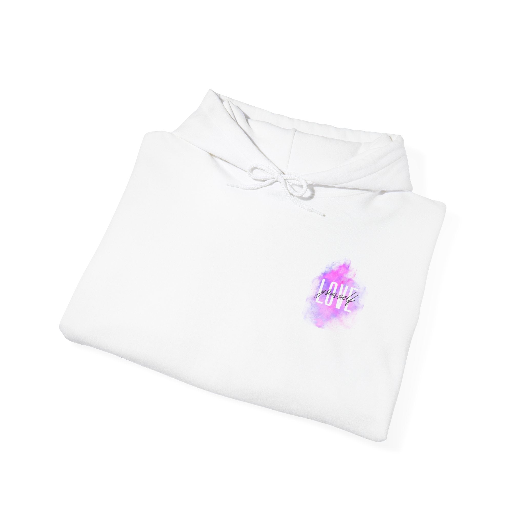 Hoodie - Love Yourself Violet Watercolor Graphic Hoodie