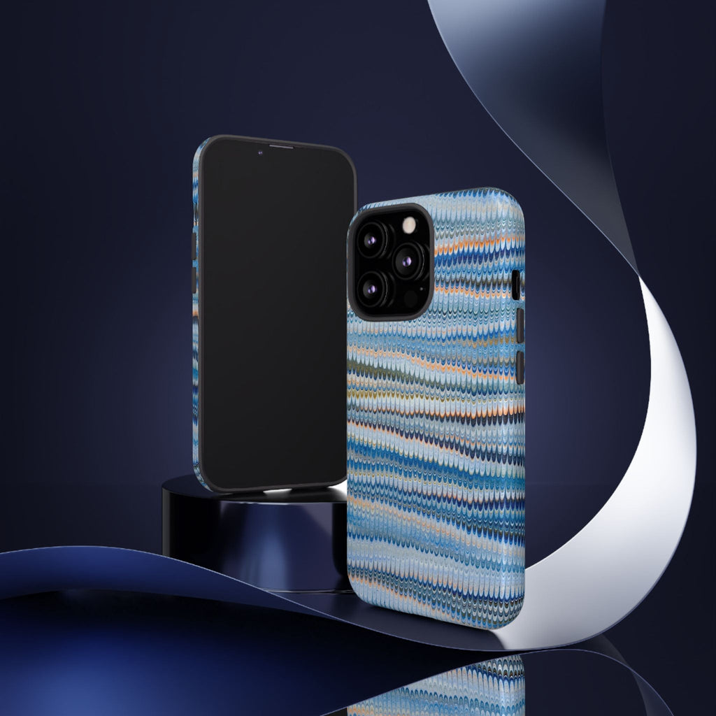 Blue Marbled Phone Cases iPhone 16 + Samsung + Apple + Google