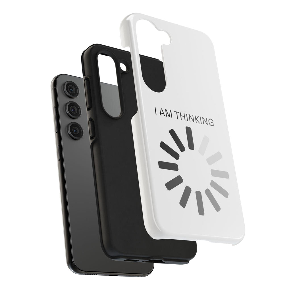 I Am Thinking To Much Text Printed Tough Phone Cases