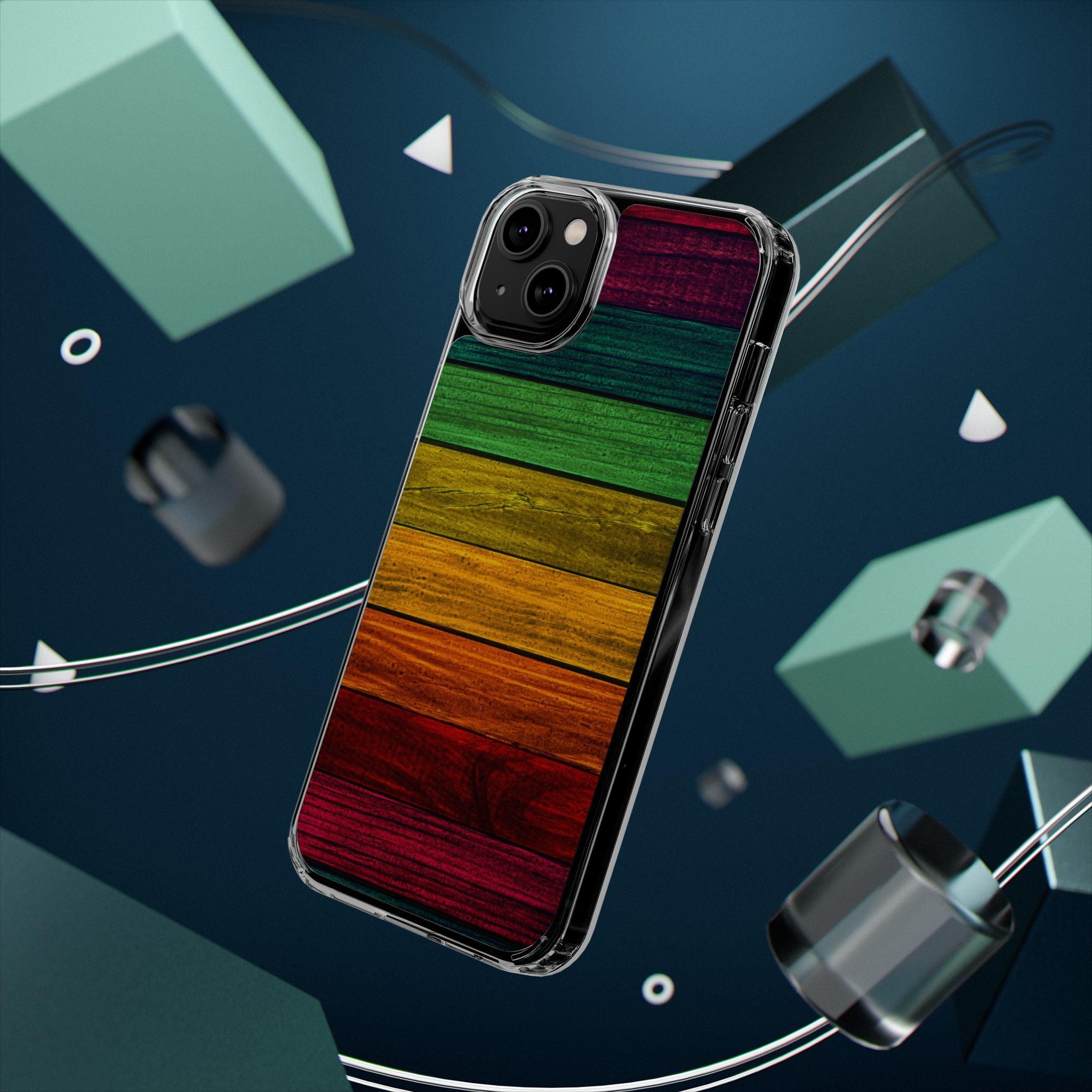 Rainbow On Woods Clear Cases