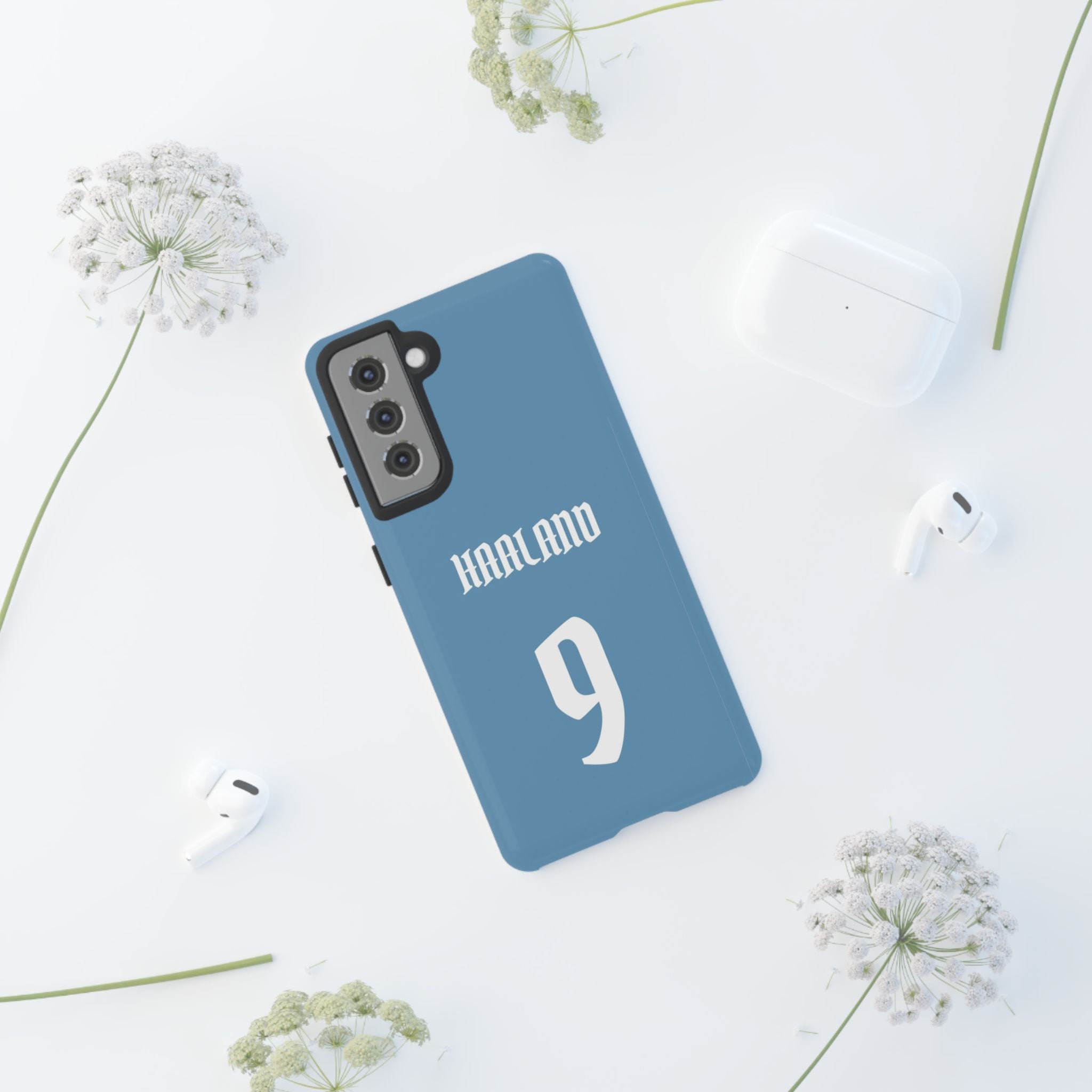 Erling Haaland PowerStrike – Rugged Dual-Layer Protection & Slim Profile | Compatible with iPhone 8 to 16 Pro Max & Samsung Galaxy S10 to S25 Ultra