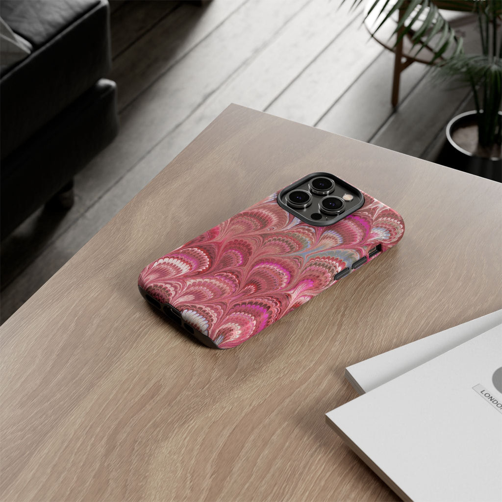 Shades of Pink Marbled Phone Case —  Dual Layer - Tough Protective Phone Cover