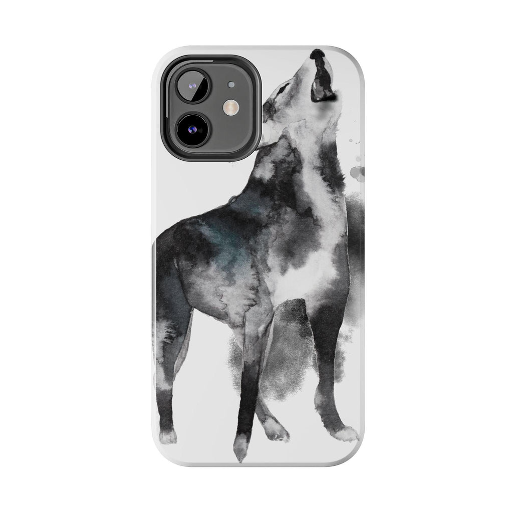 Black and White Dog Printed Tough Phone Cases