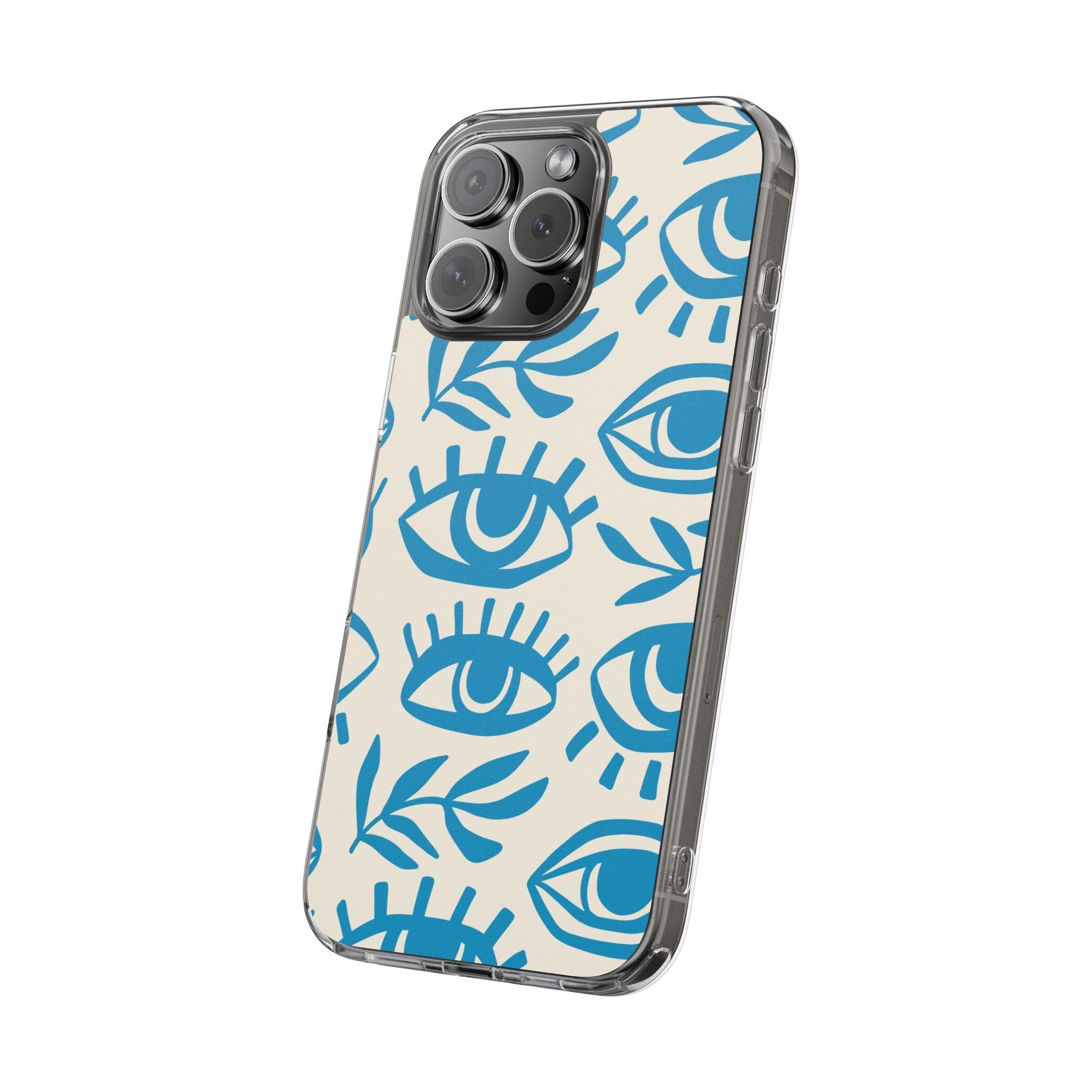 Eyes And Leaves  Pattern Clear Cases