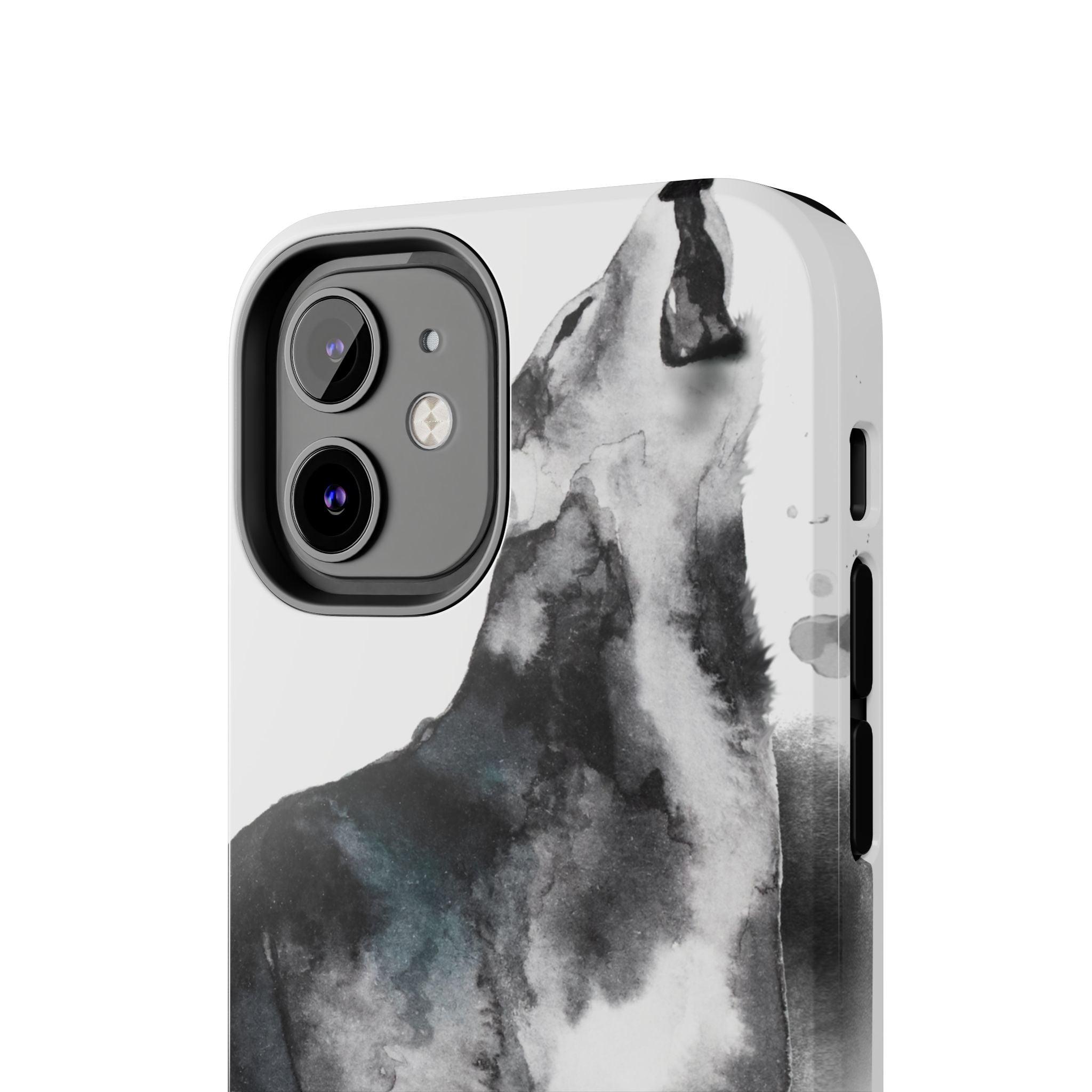 Black and White Dog Printed Tough Phone Cases