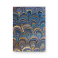 Italian Marbled Journal, Beige Blue Diary Notebook, Stationery Gift for Writers, Travelers, Students, Hardcover Matte Paper, Elegant Writing