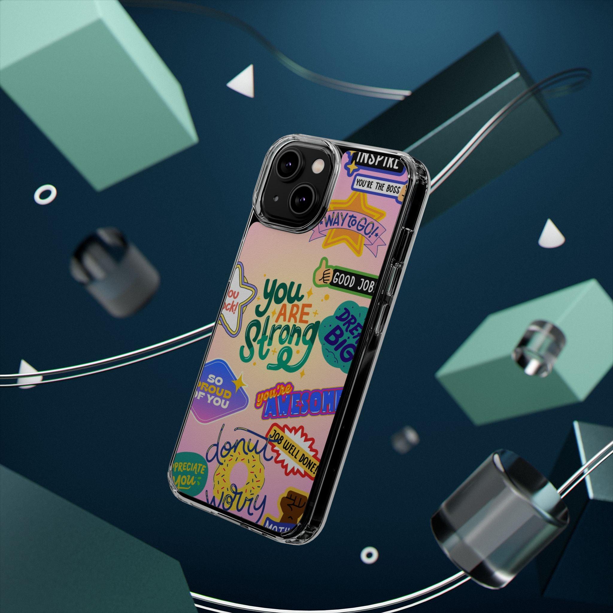 Motivational Stickers Clear Case