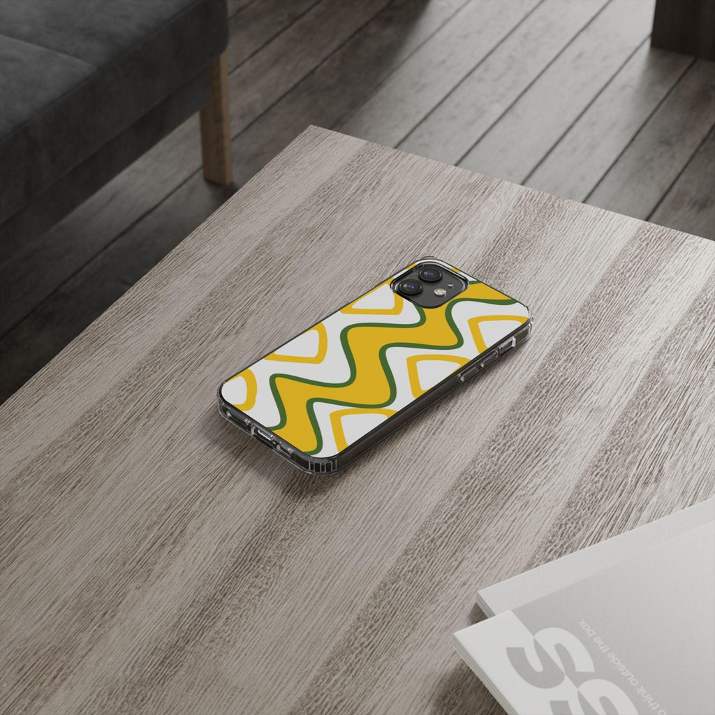 Bright Yellow Abstract With Shape Clear Cases