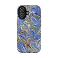 Periwinkle + Gold Italian Marble Design - Dual Layer Tough Phone Cases