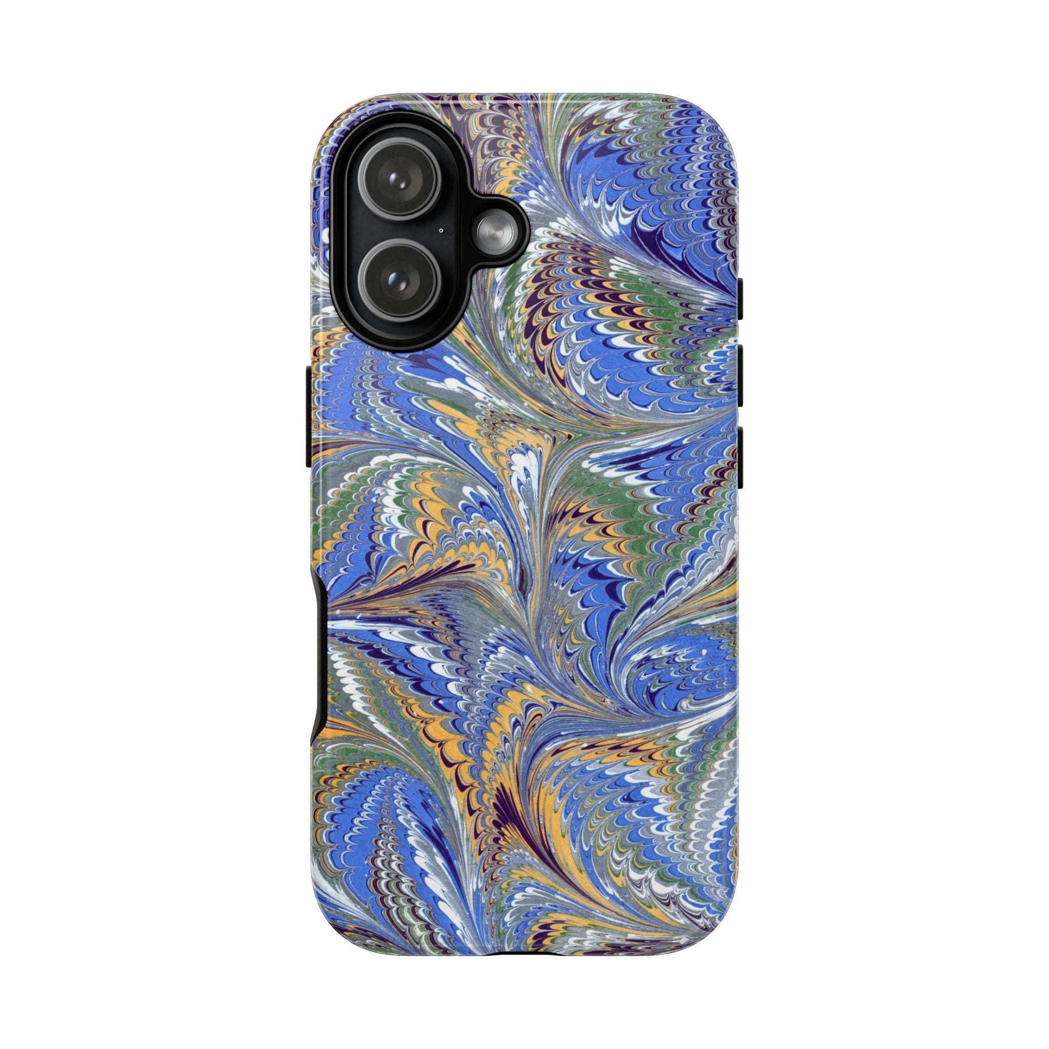 Periwinkle + Gold Italian Marble Design - Dual Layer Tough Phone Cases