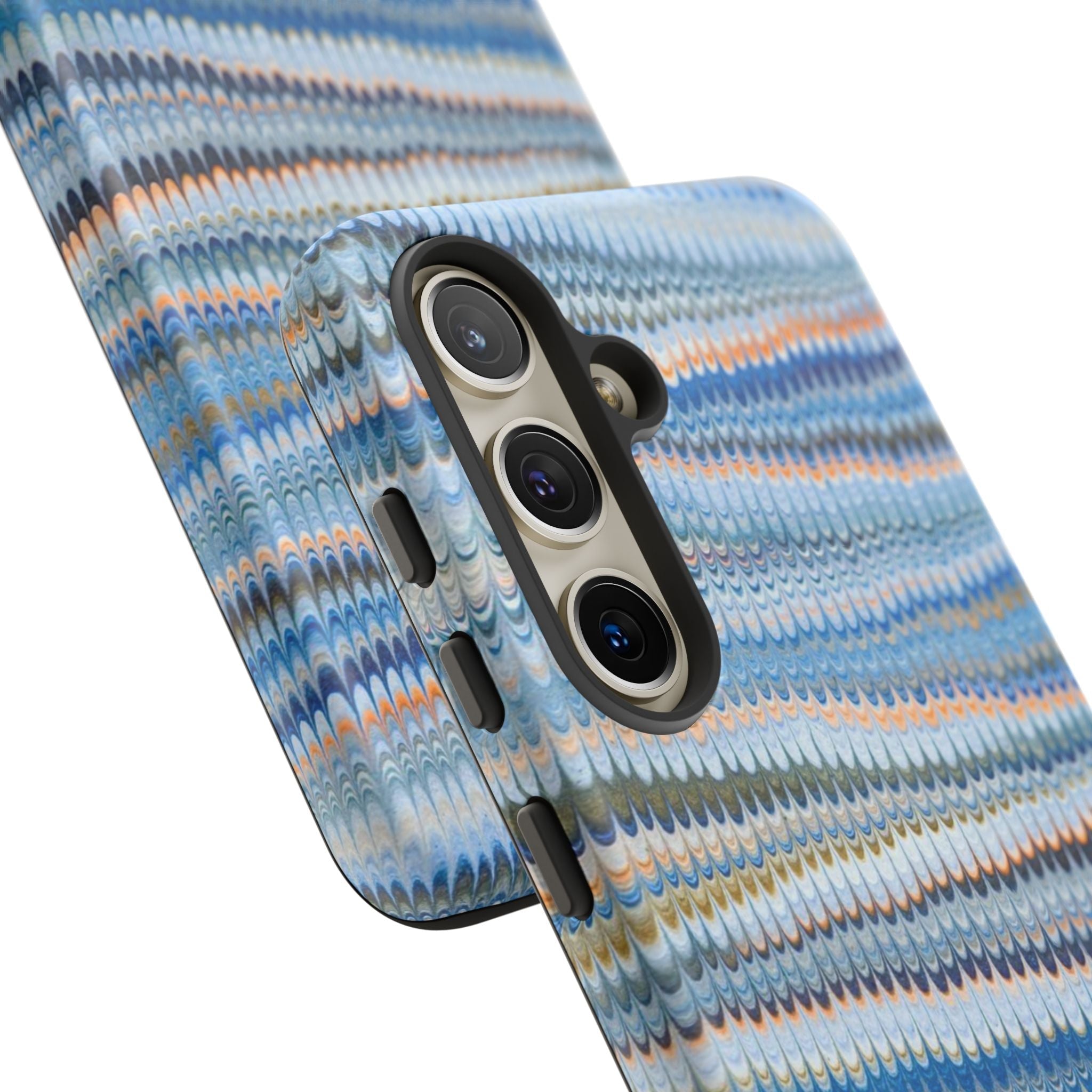 Blue Marbled Phone Cases iPhone + Samsung - all models, Vintage Marbled Design - Tough Cases