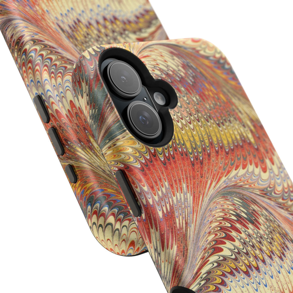 Rust and Gold Italian Vintage Marble Design Durable Phone Case for Apple + Samsung