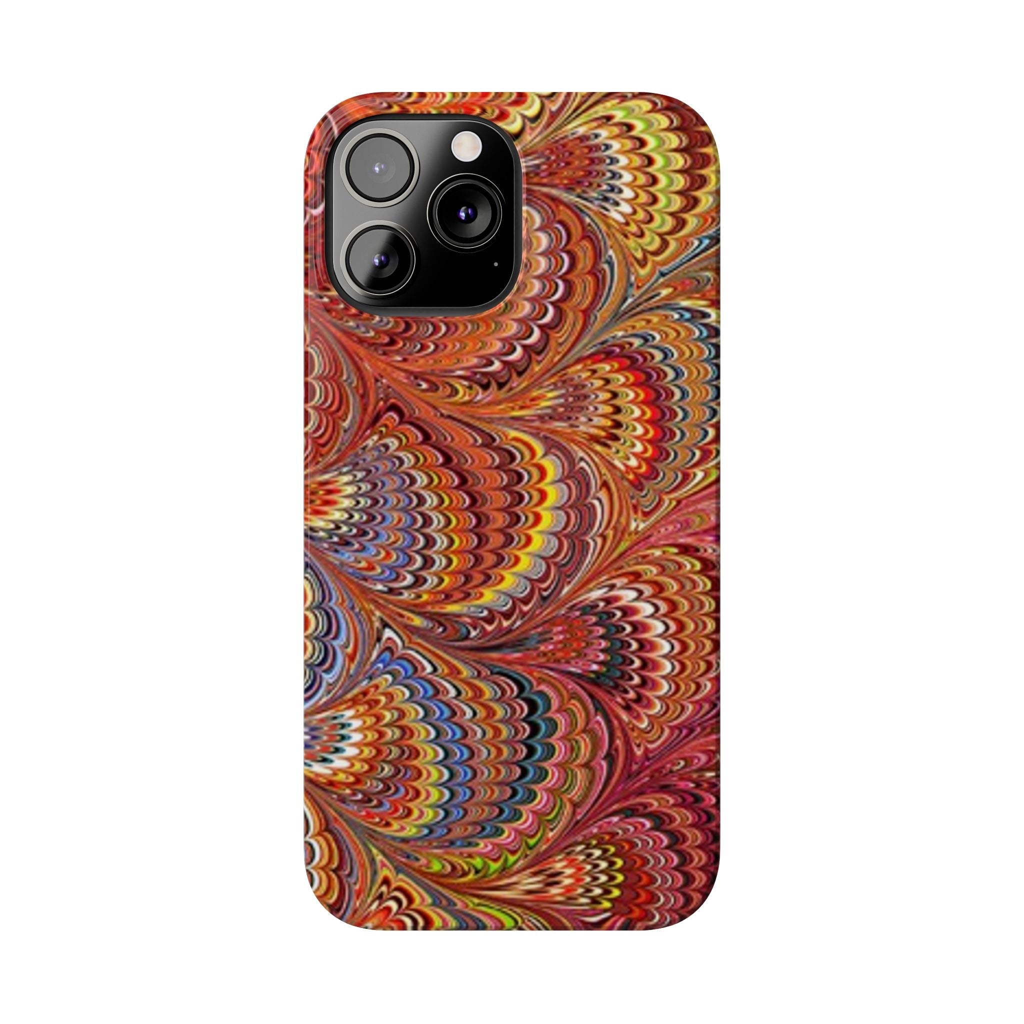 Italian Marbled Design, Red and Blue Pallet