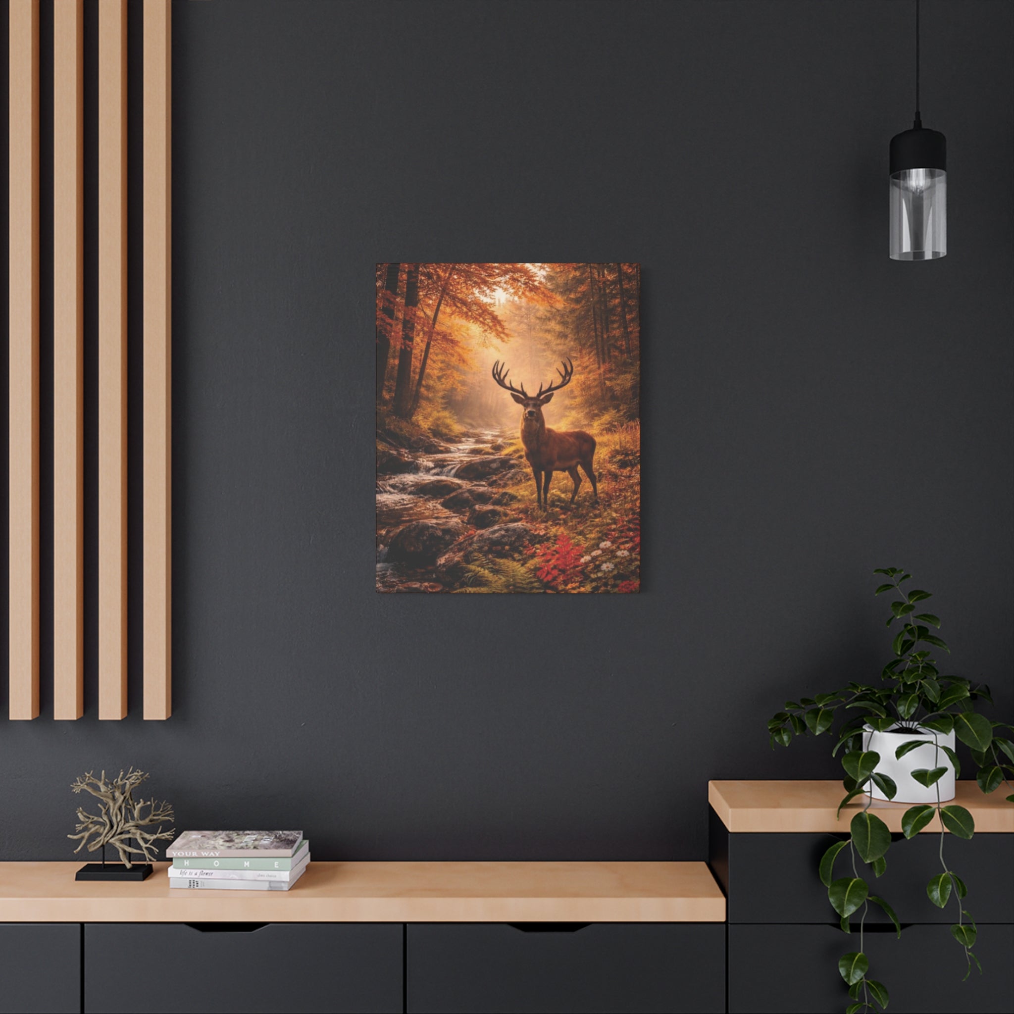 Autumn Wilderness Deer Canvas Wall Art