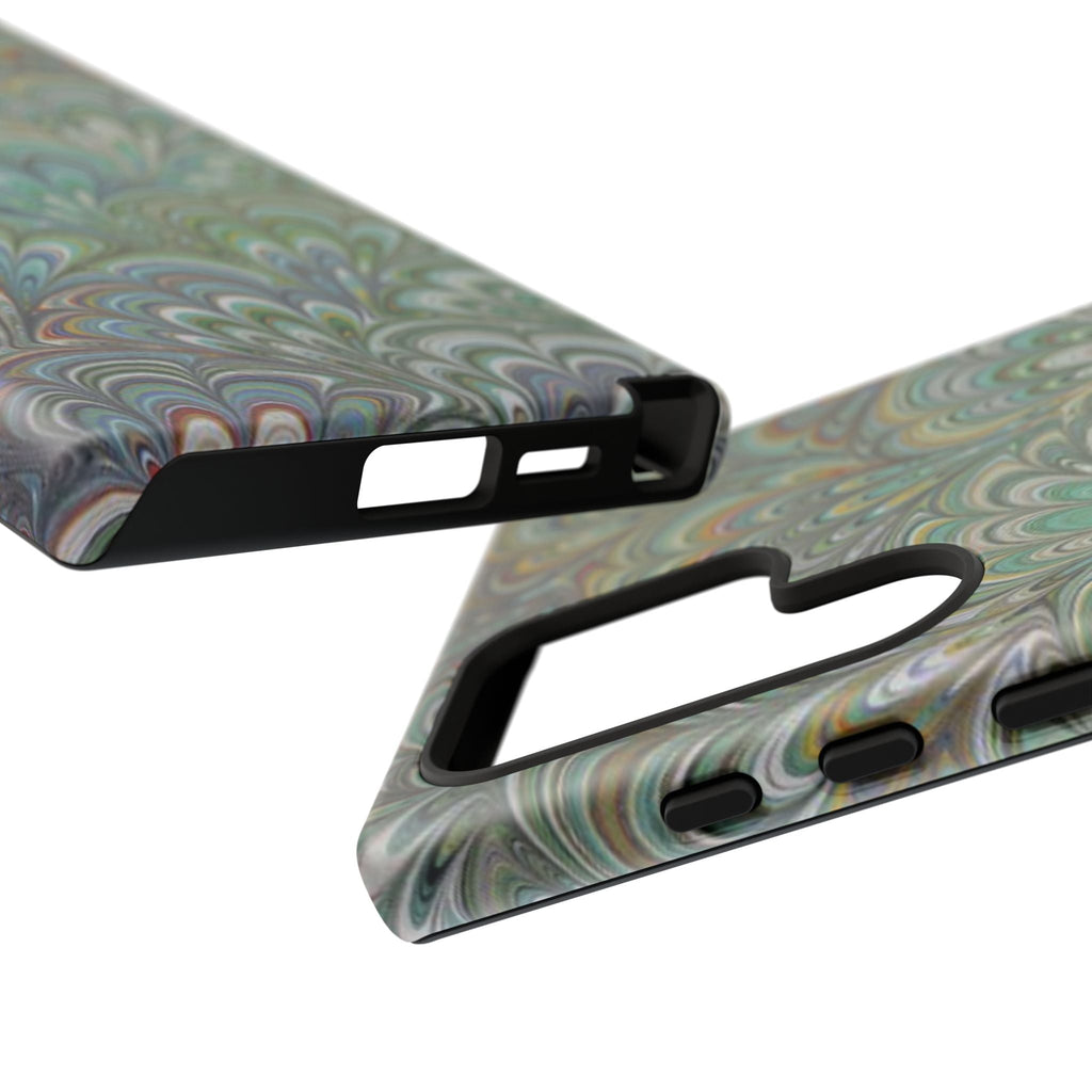 Green Peacock Marbled Phone Case — "Tough Cases" Ultra-Tough Protective Cover