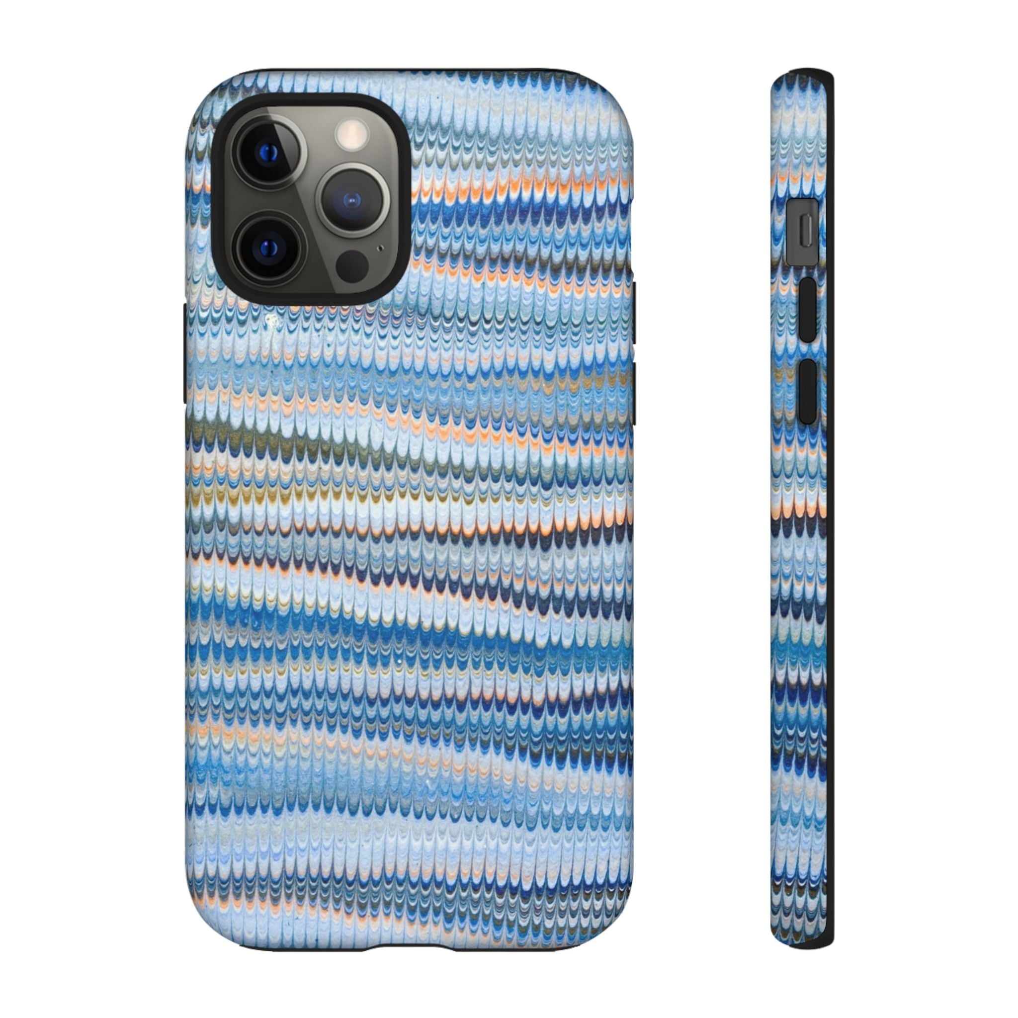 Blue Marbled Phone Cases iPhone + Samsung - all models, Vintage Marbled Design - Tough Cases