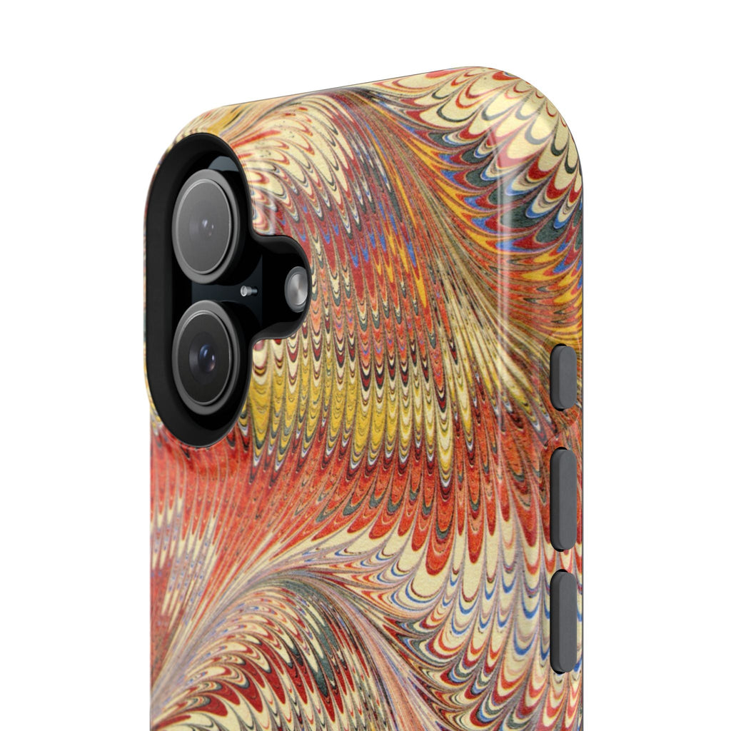 Rust and Gold Italian Vintage Marble Design Durable Phone Case for Apple + Samsung