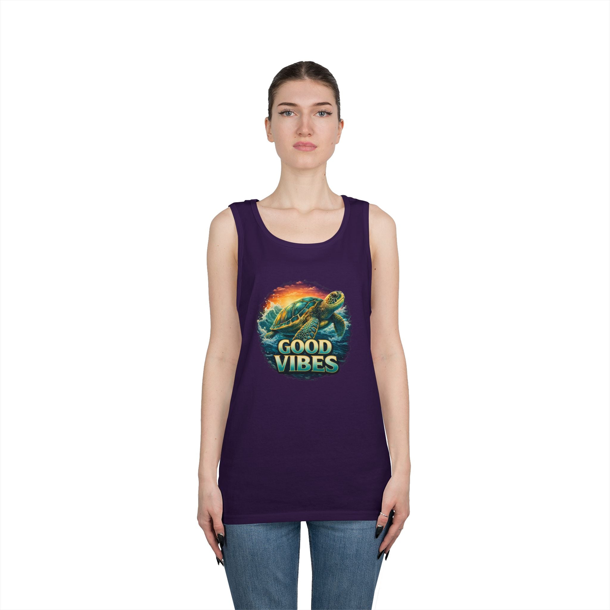 Good Vibes Turtle Tank — Surf-Inspired Beach Vacation Tank Top