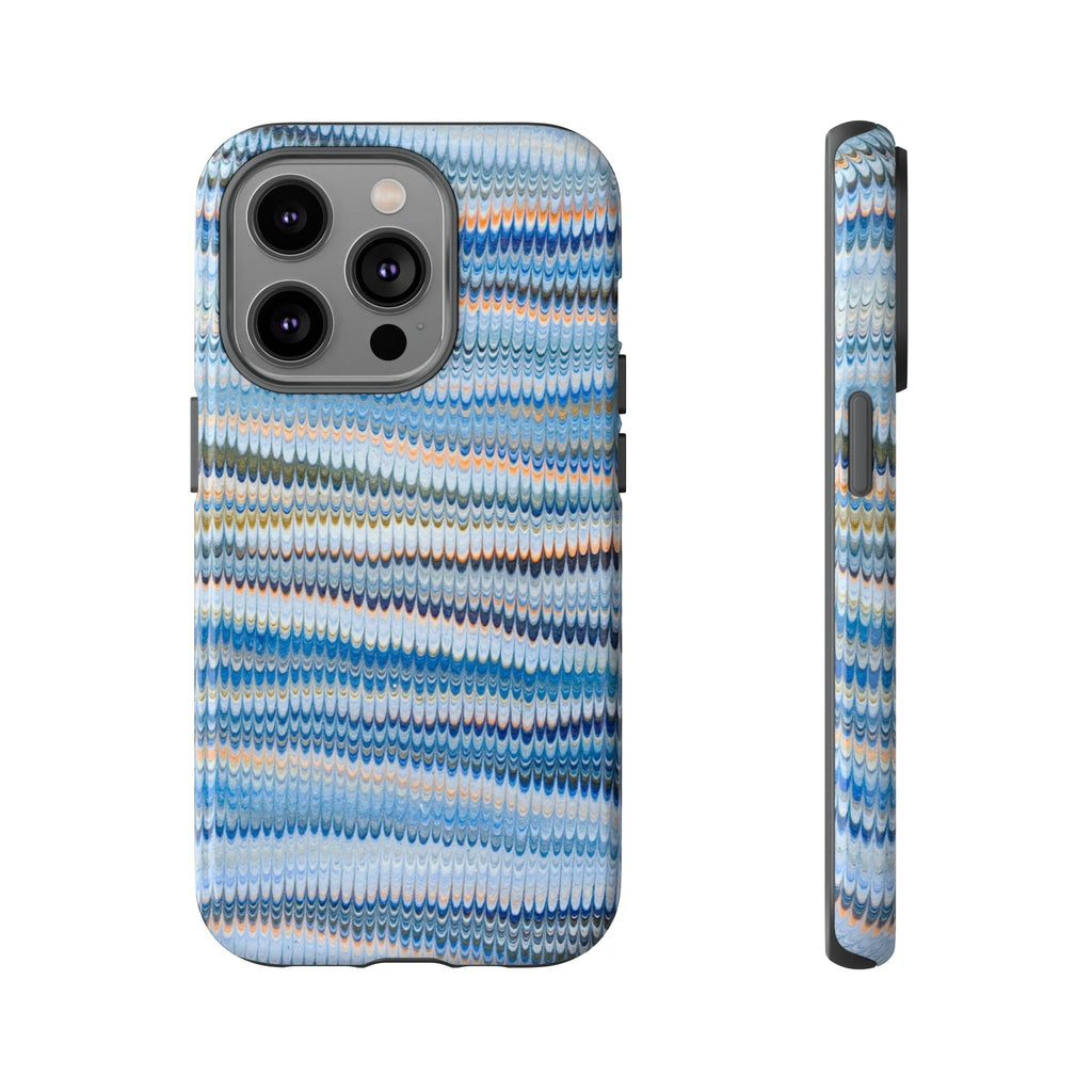 Blue Marbled Phone Cases iPhone + Samsung - all models, Vintage Marbled Design - Tough Cases
