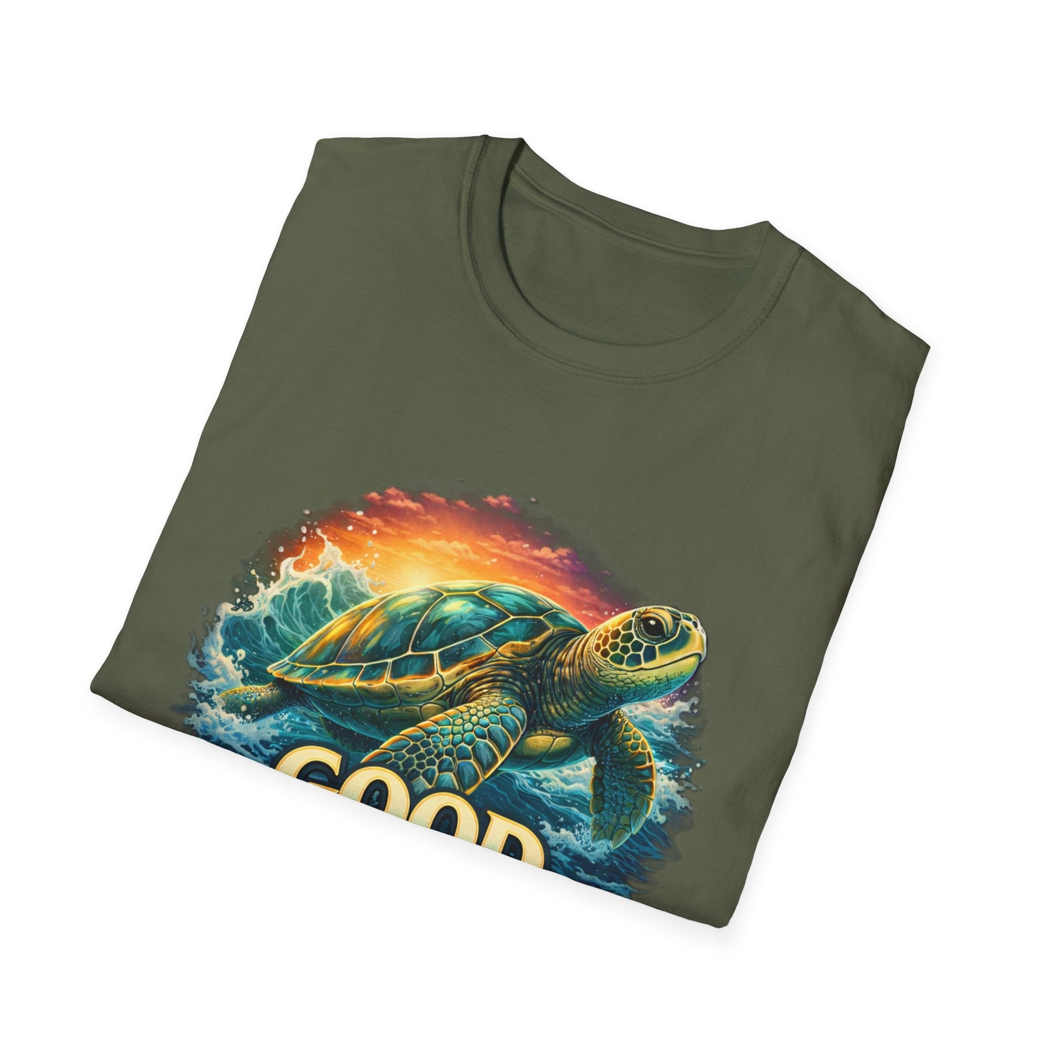 Sea Turtle 'Good Vibes' T-Shirt — Coastal Summer Surf Tee
