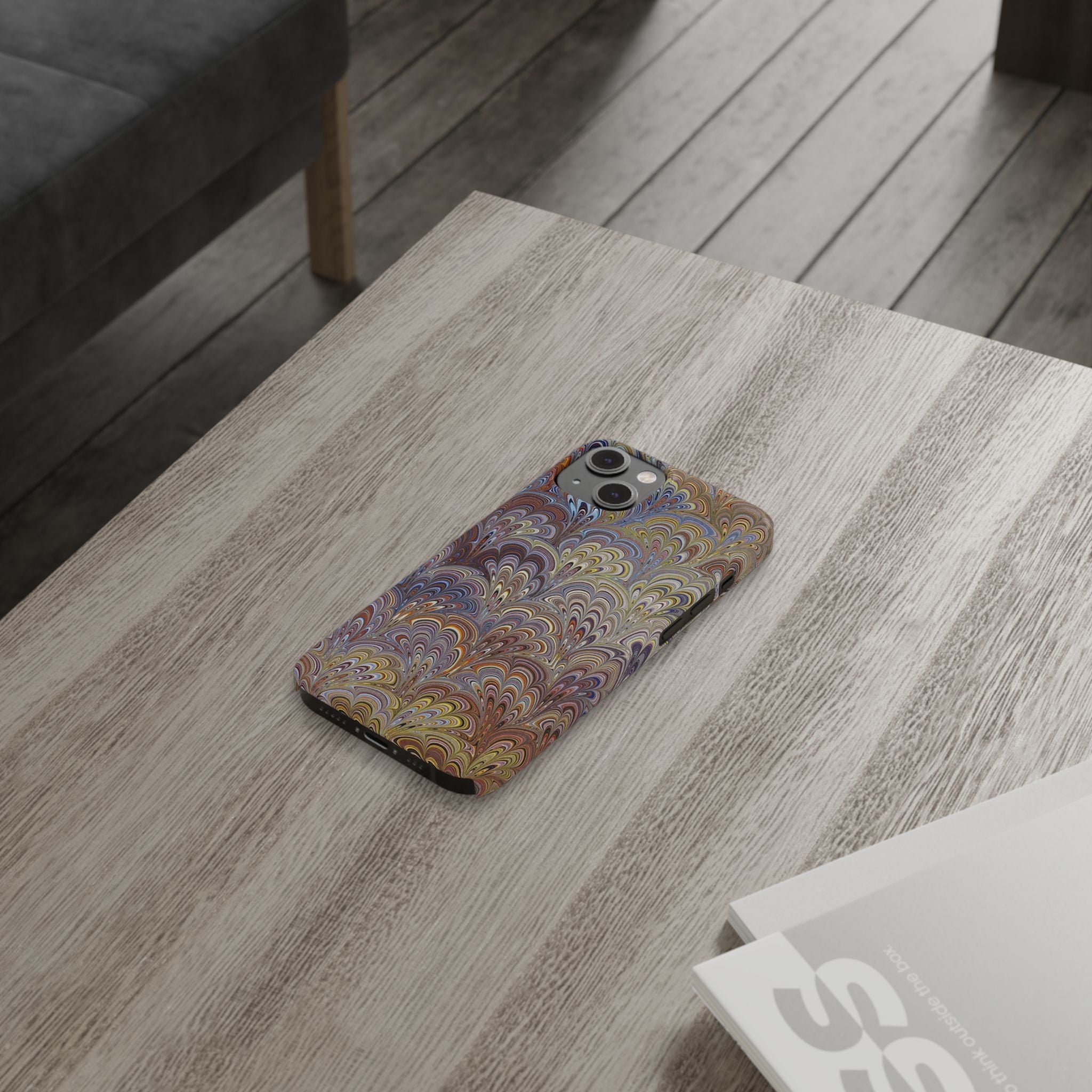 Italian Marbled Design, Multi-Colored Pallet, Slim Phone Cases, Case-Mate