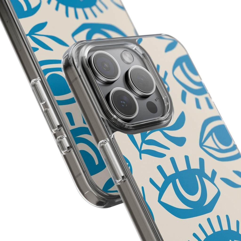 Eyes And Leaves  Pattern Clear Cases