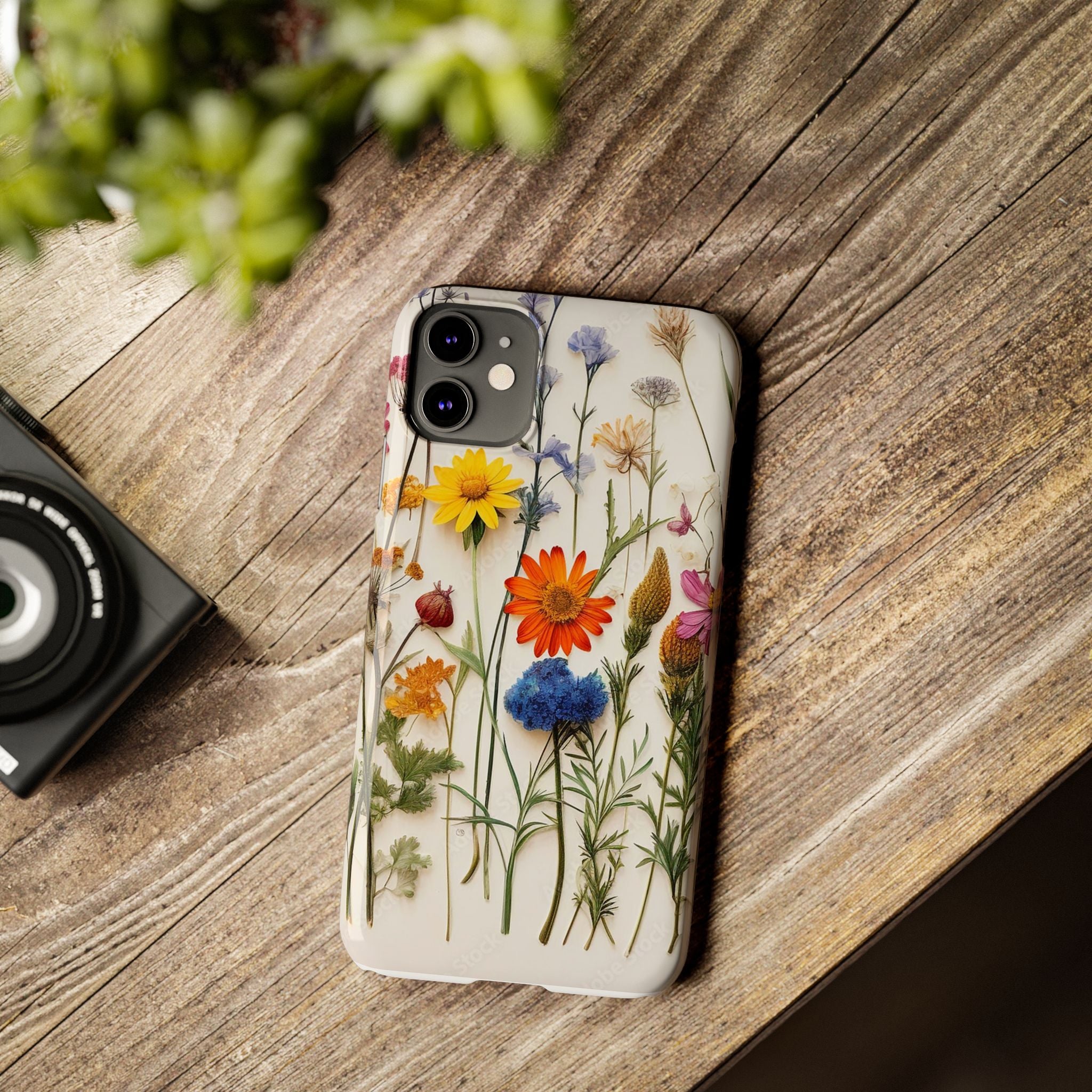 Floral Phone Cases, Slim Protective Cover, Pressed Flowers Design, iPhone 17 Case, Botanical Phone Accessories, Floral Theme Phone Case