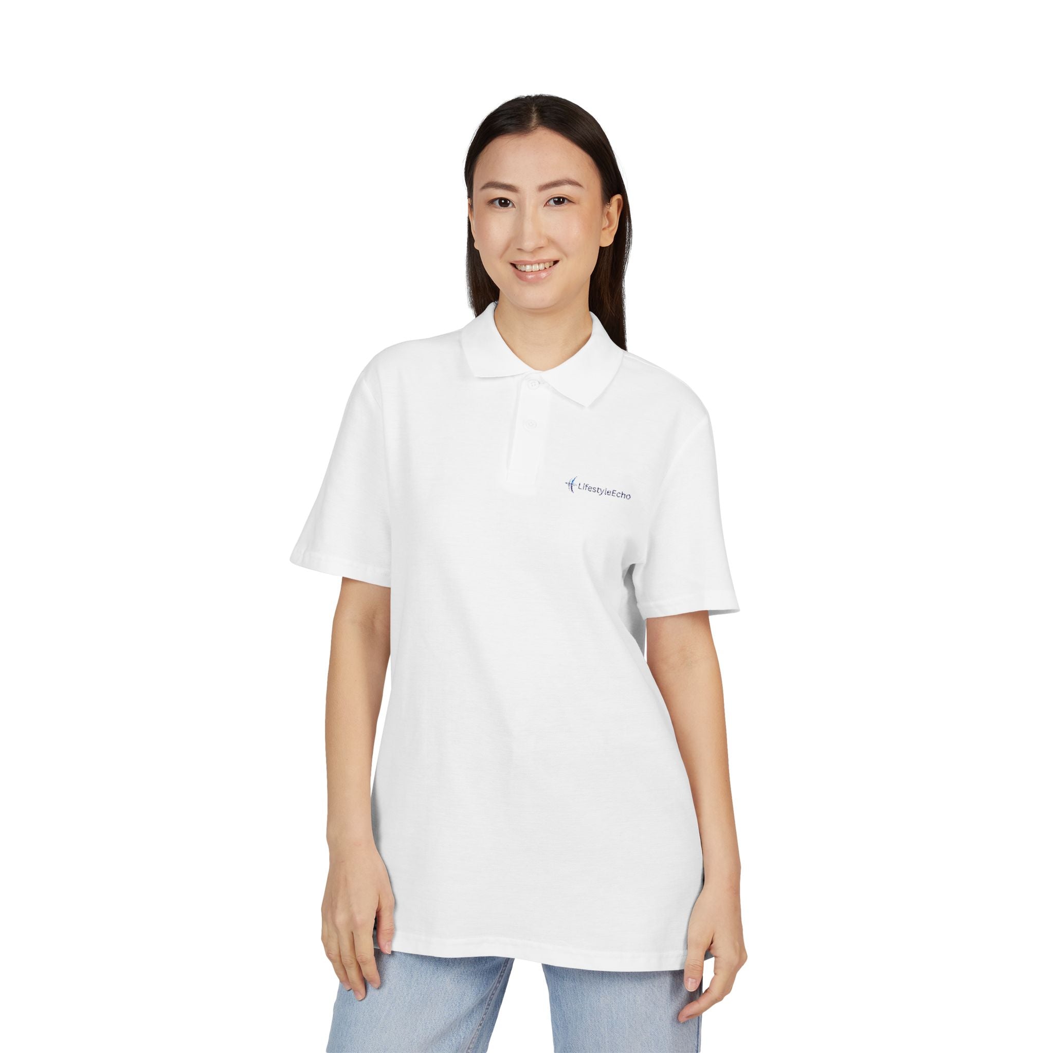 Embroidered Classic Pique Polo — LifestyleEchol Chest Logo