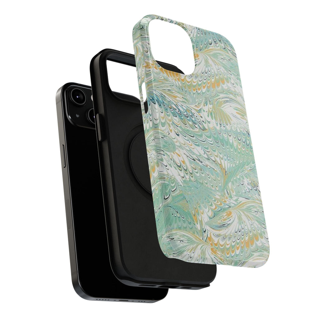 Mint Green Marbled Swirl Phone Case - Dual Layer