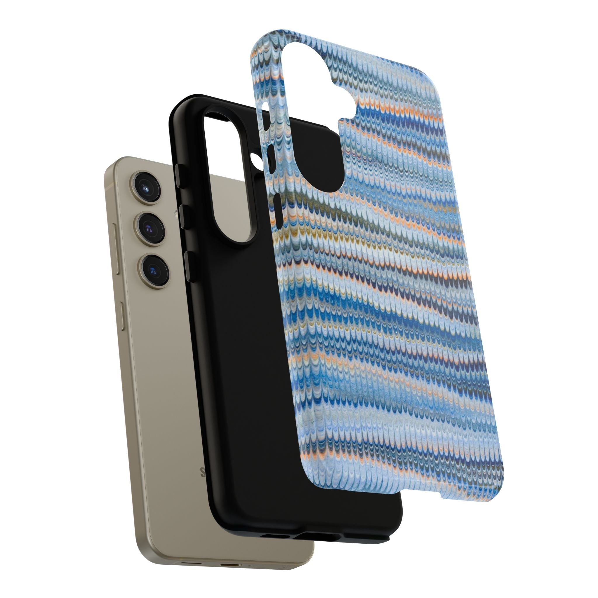 Blue Marbled Vintage Marbled Design - Tough Cases