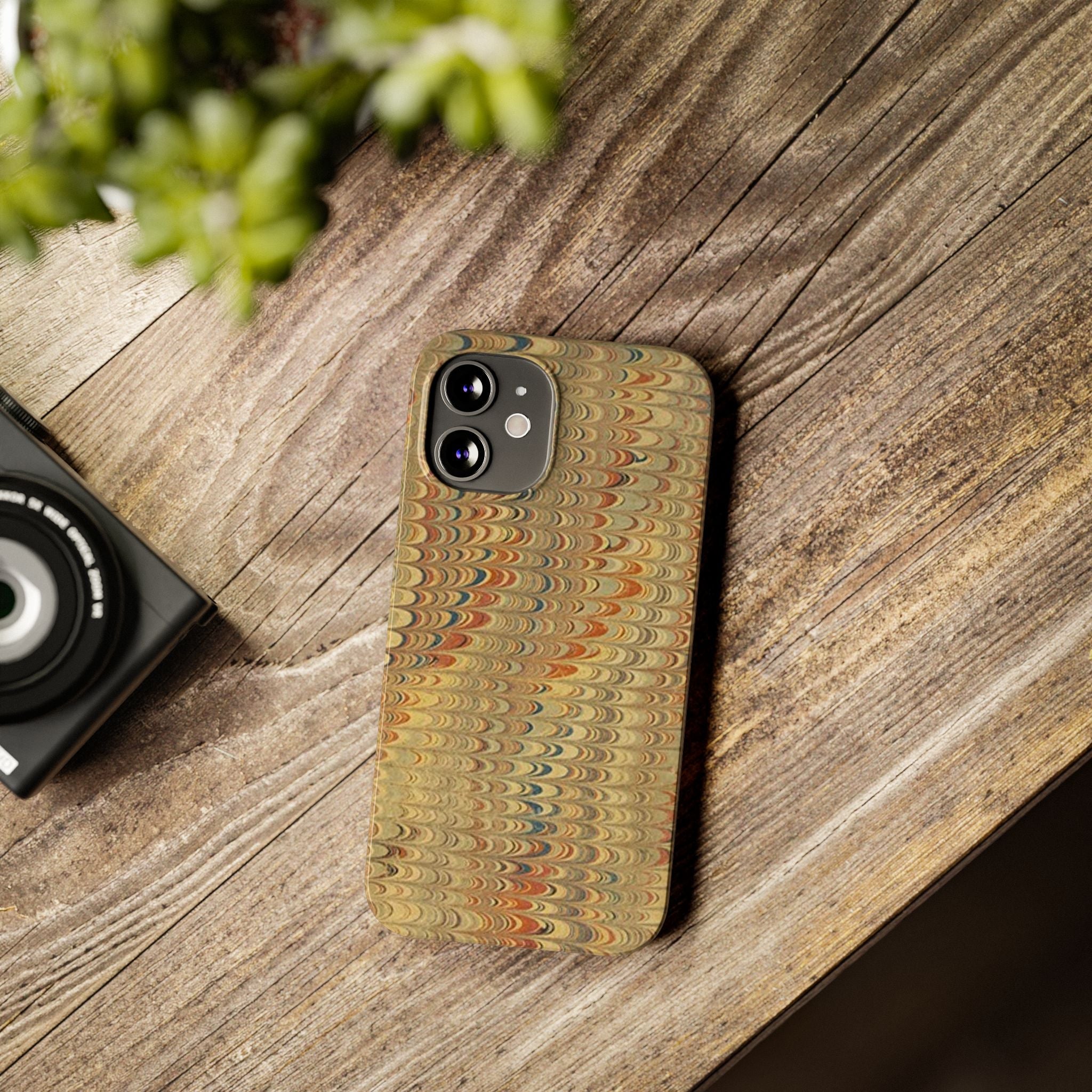 Phone Cases - Golden Fall Neutrals Italian Marbled Design, Gift for Art Lovers, Customizable and Stylish