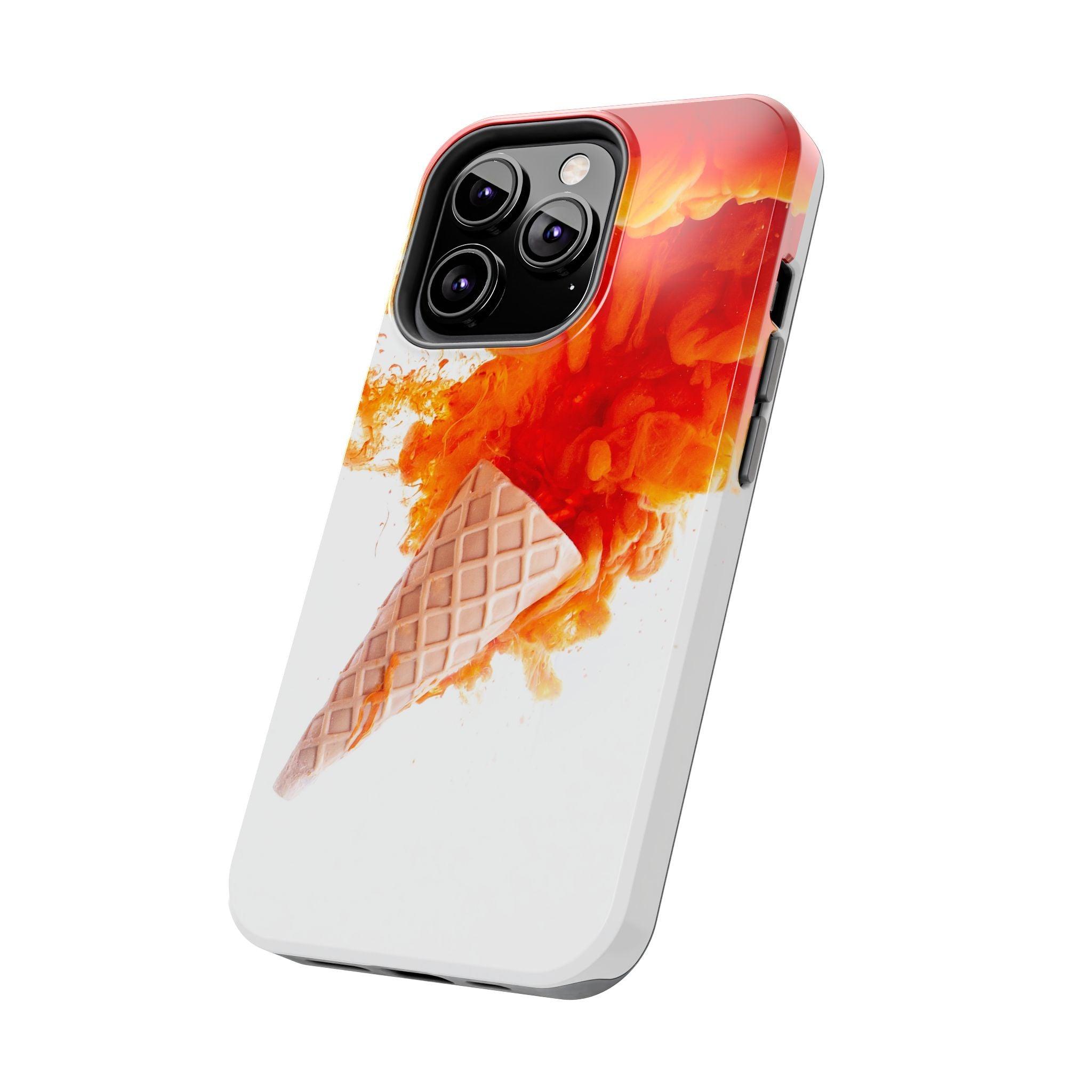 Ice Cream With Flame Of Colors Tough Phone Cases