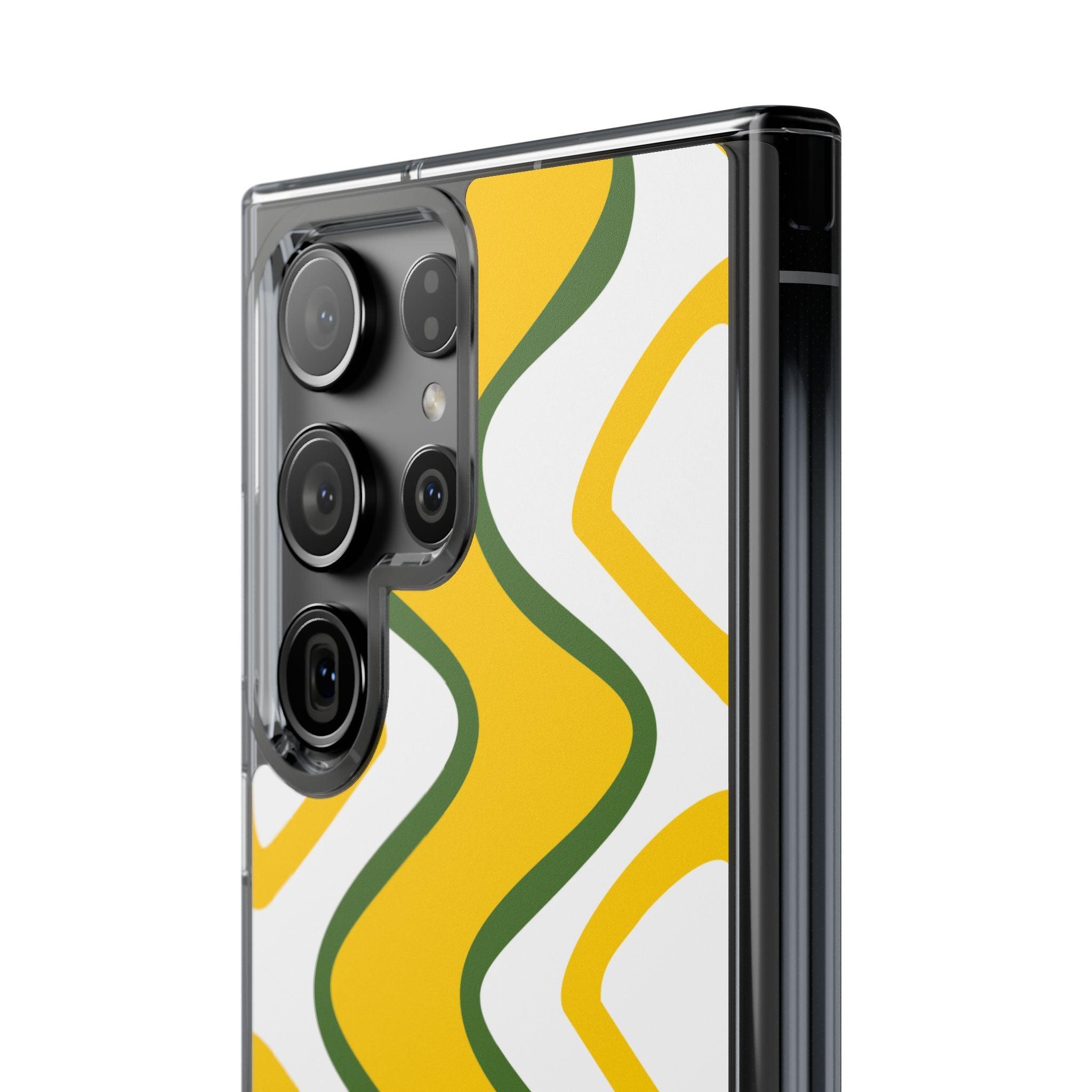 Bright Yellow Abstract With Shape Clear Cases
