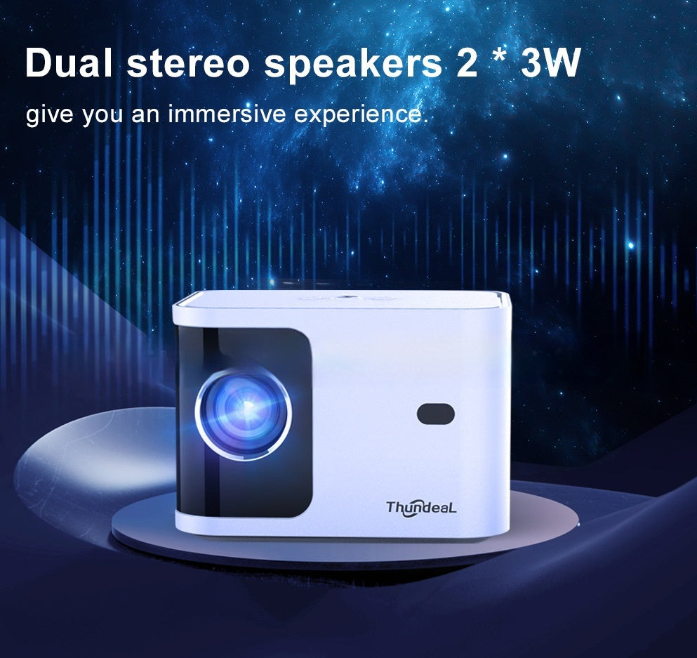 Projector Home HD 720p Wireless WIFI 5G Projector Intelligent Electric Adjustable Trapezoidal Android 90