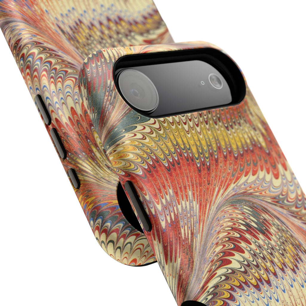 Rust and Gold Italian Vintage Marble Design Durable Phone Case for Apple + Samsung