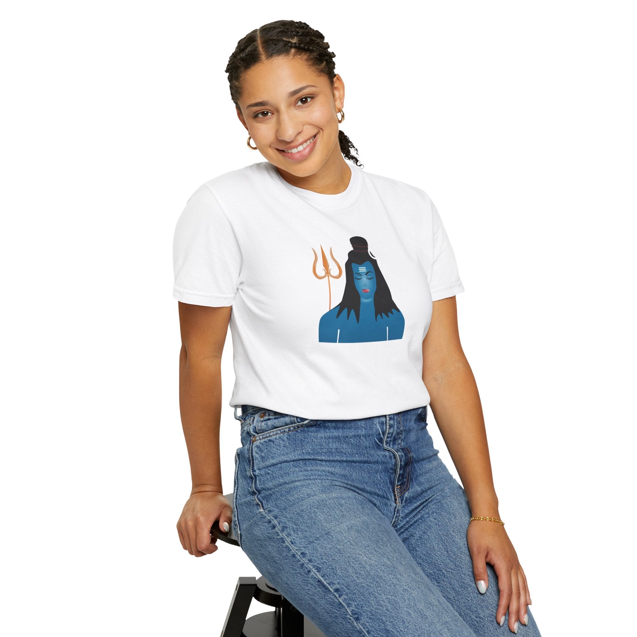 Lord Shiva Cotton T-Shirt - Garment Dyed Comfort Tee - DipaliZ