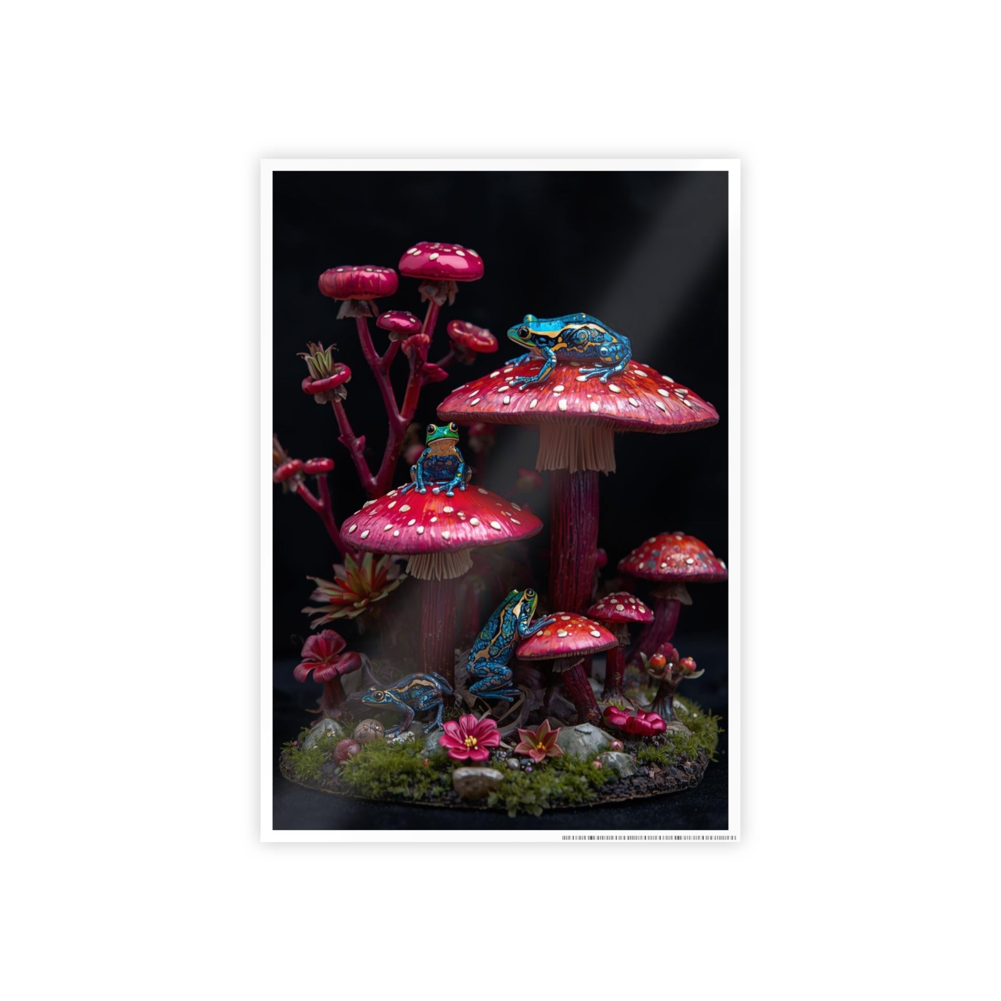 Gloss Poster — Midnight Mushroom Fantasy Art Print