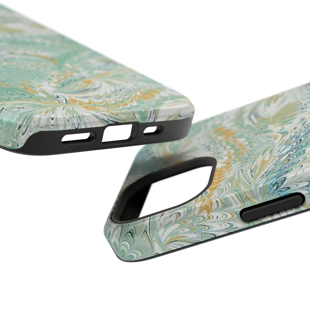 Mint Green Marbled Swirl Phone Case - Dual Layer