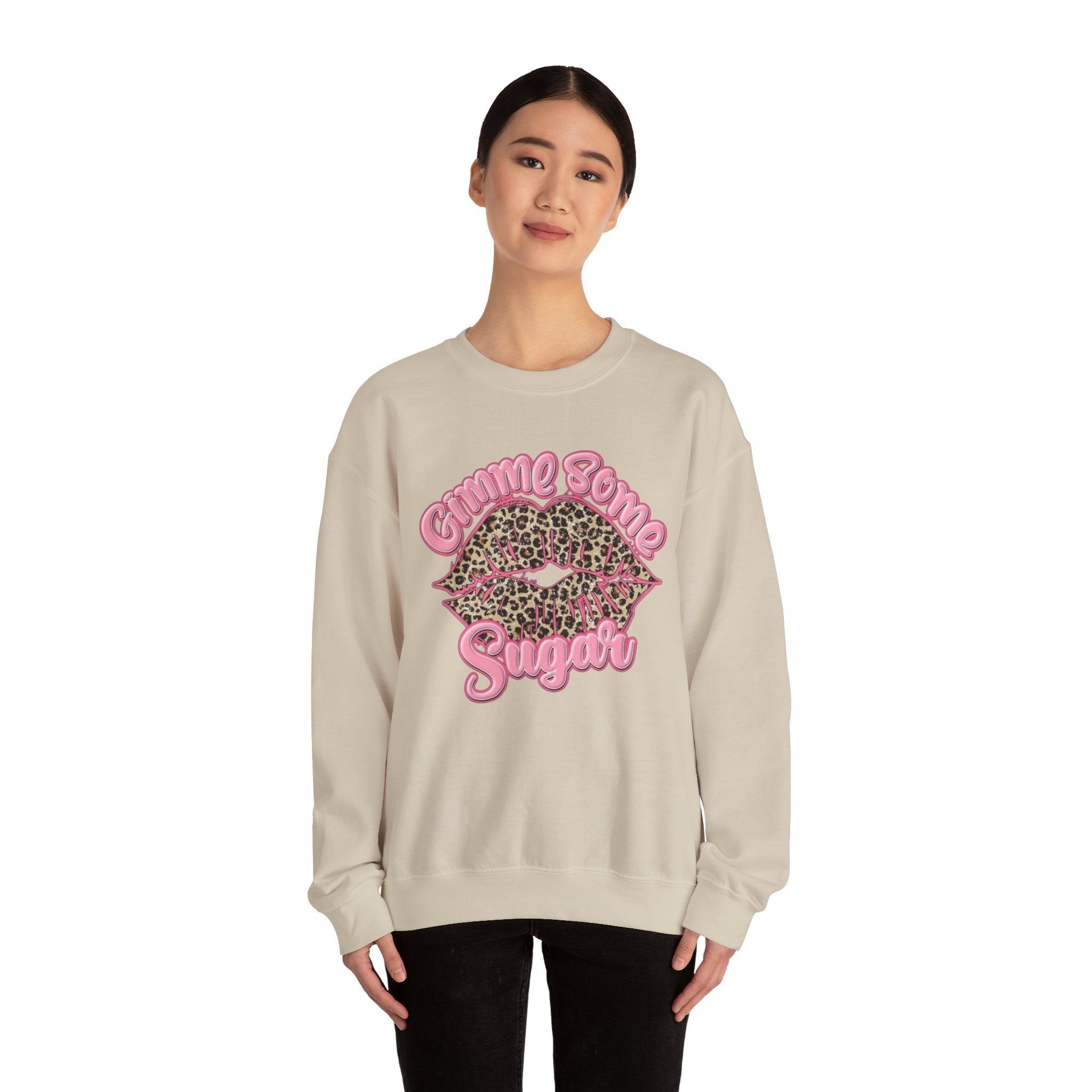 Gimme Some Sugar Leopard Lips Crewneck Sweatshirt