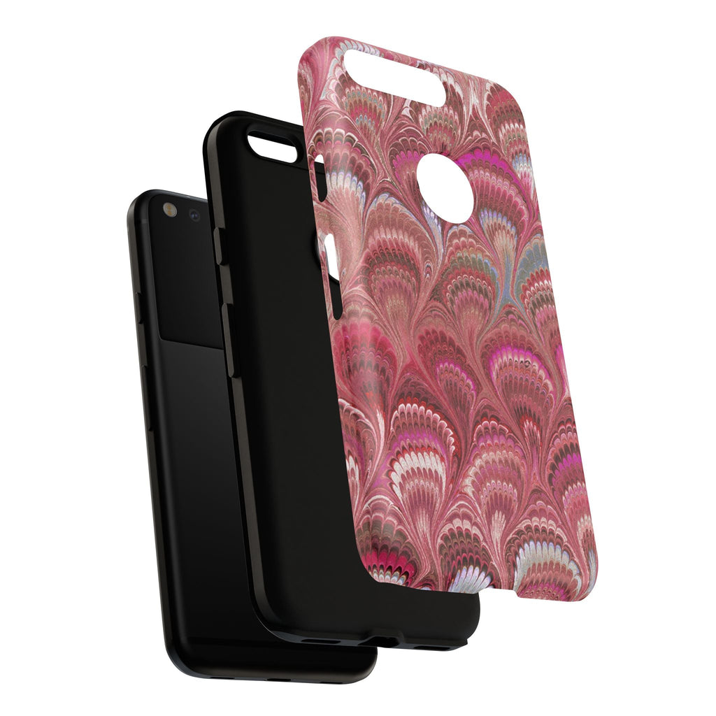 Shades of Pink Marbled Phone Case —  Dual Layer - Tough Protective Phone Cover