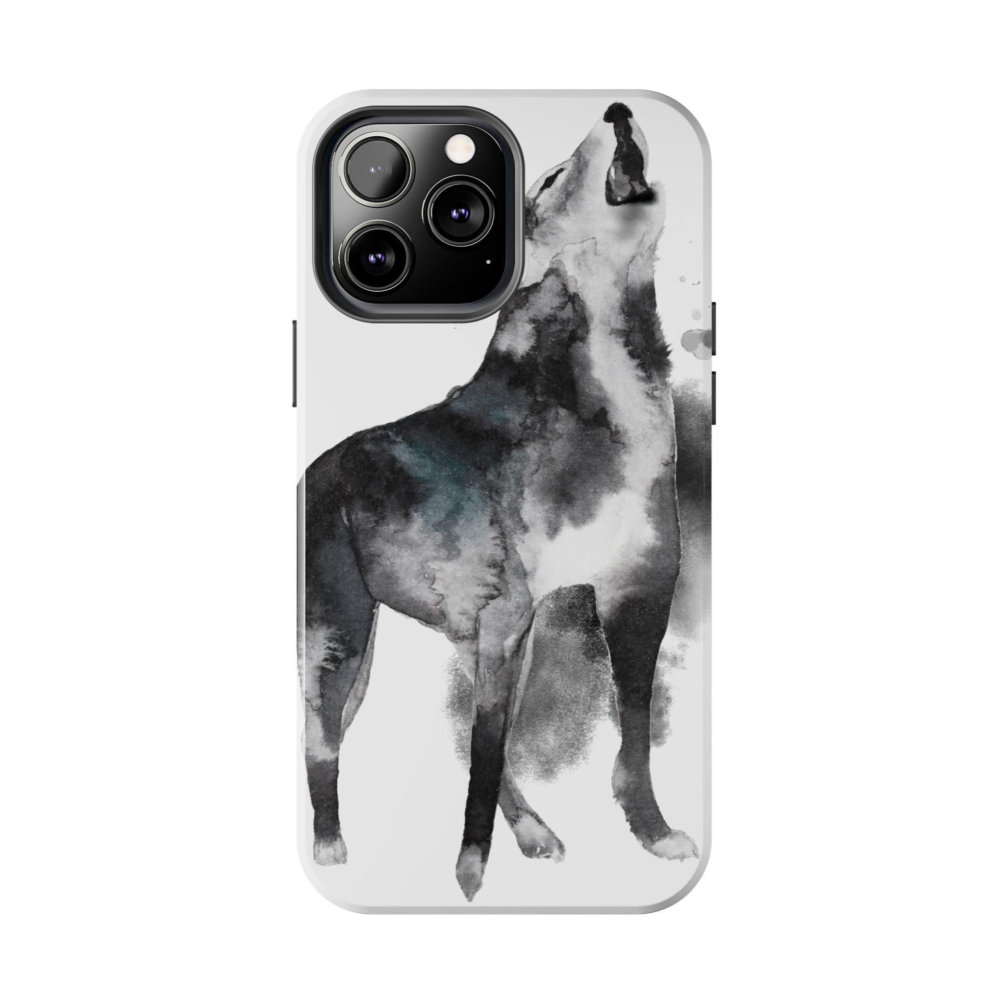 Black and White Dog Printed Tough Phone Cases