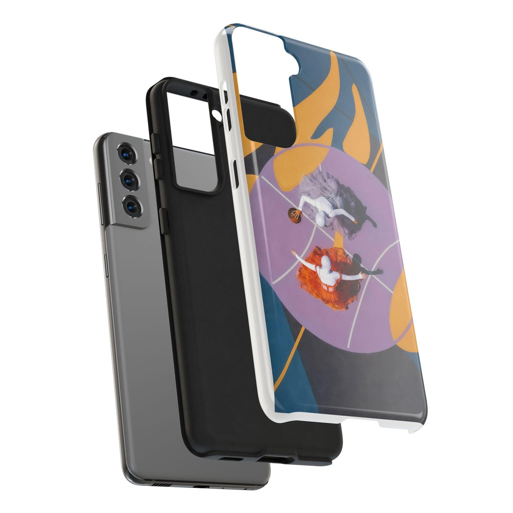 Two Womens Play basket ball Tough Phone Cases