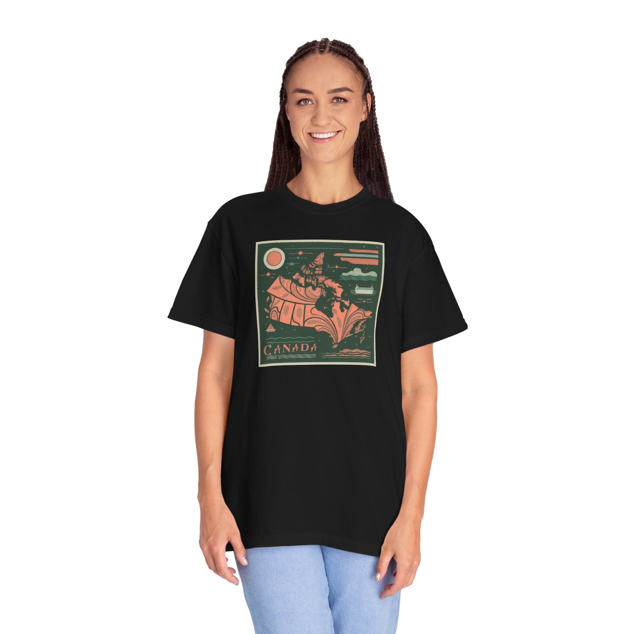 Map Of Canada Tee - Canada Day Celebration Comfort Colors - DipaliZ