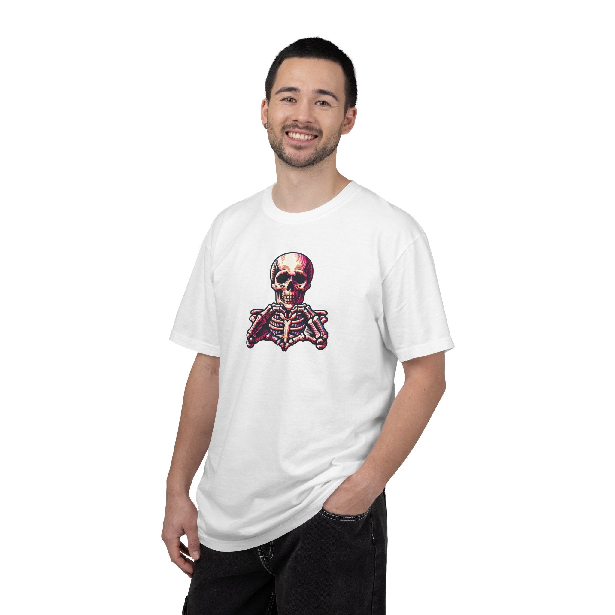 Skeleton With Heart Tee - Soft Cotton Garment-Dyed - DipaliZ