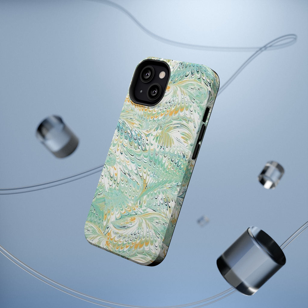 Mint Green Marbled Swirl Phone Case - Dual Layer