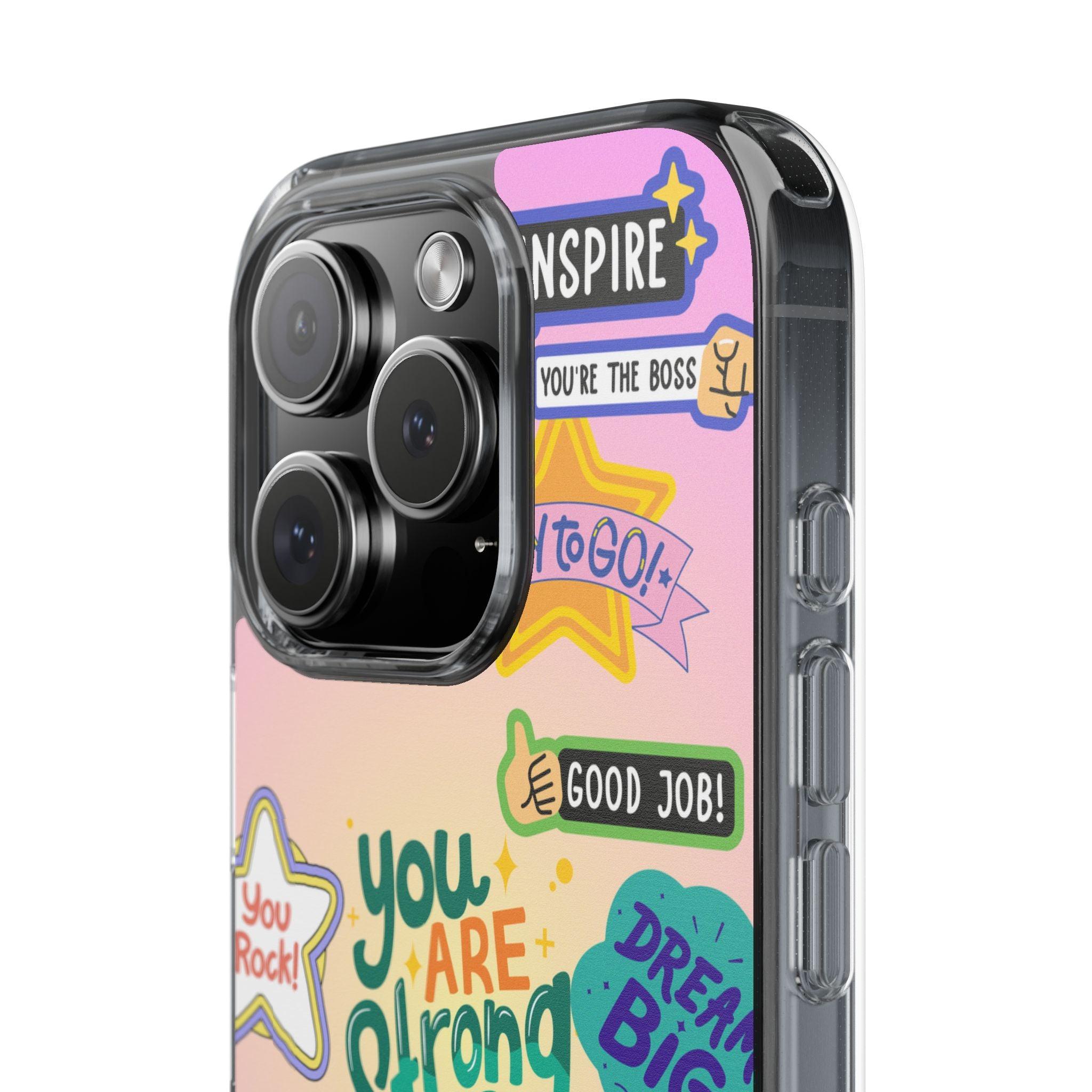 Motivational Stickers Clear Case