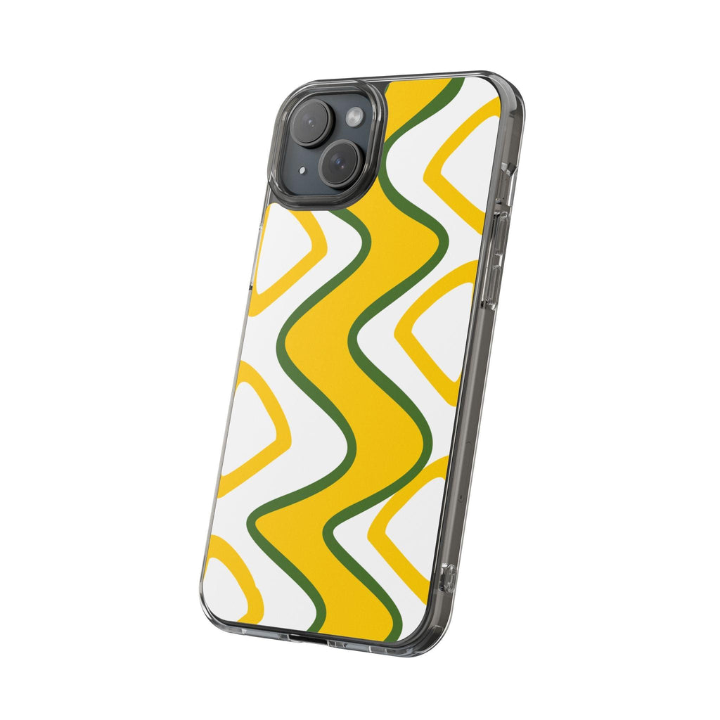 Bright Yellow Abstract With Shape Clear Cases